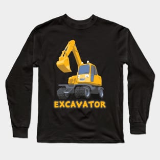 Tayo the heavy vehicles construction cartoon POCO I am an excavator Long Sleeve T-Shirt